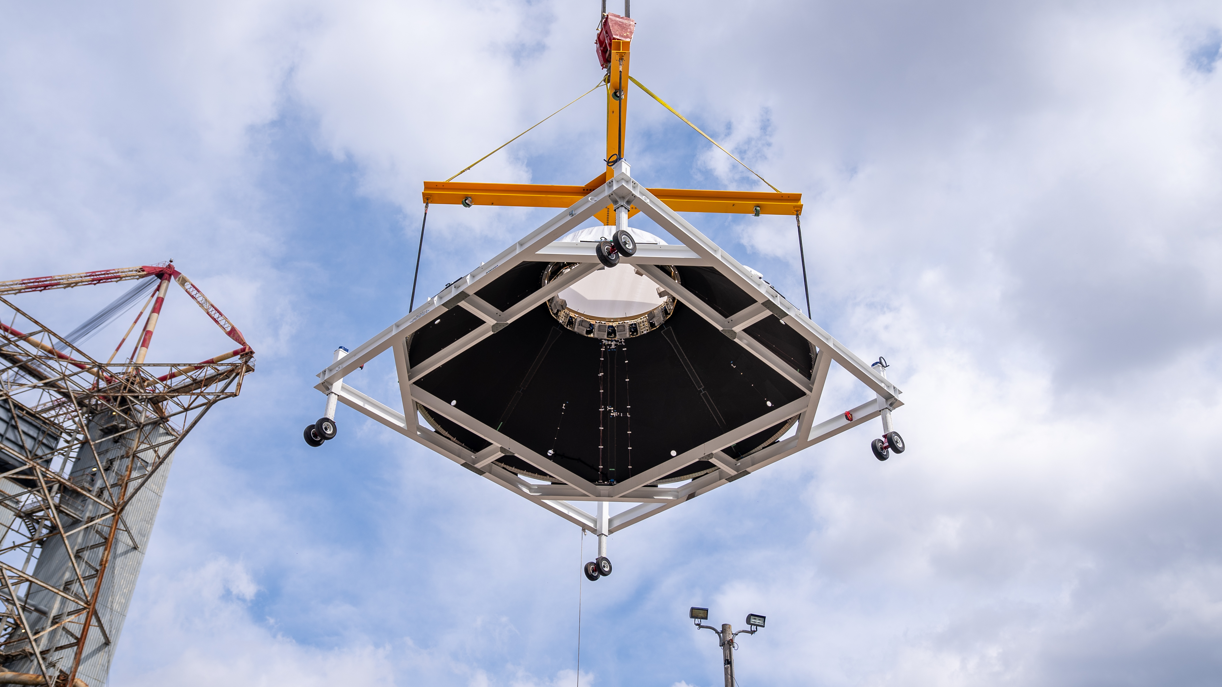 SLS Payload Adapter Moved for Testing at NASA Marshall